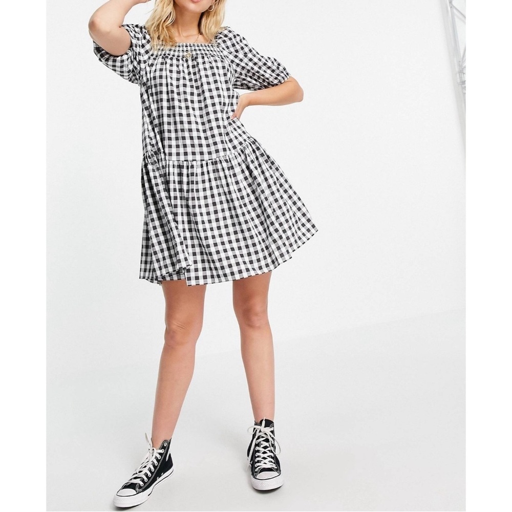 NWT ASOS gingham smock dress
